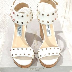 Jimmy Choo Nelly Wedge White Size 40